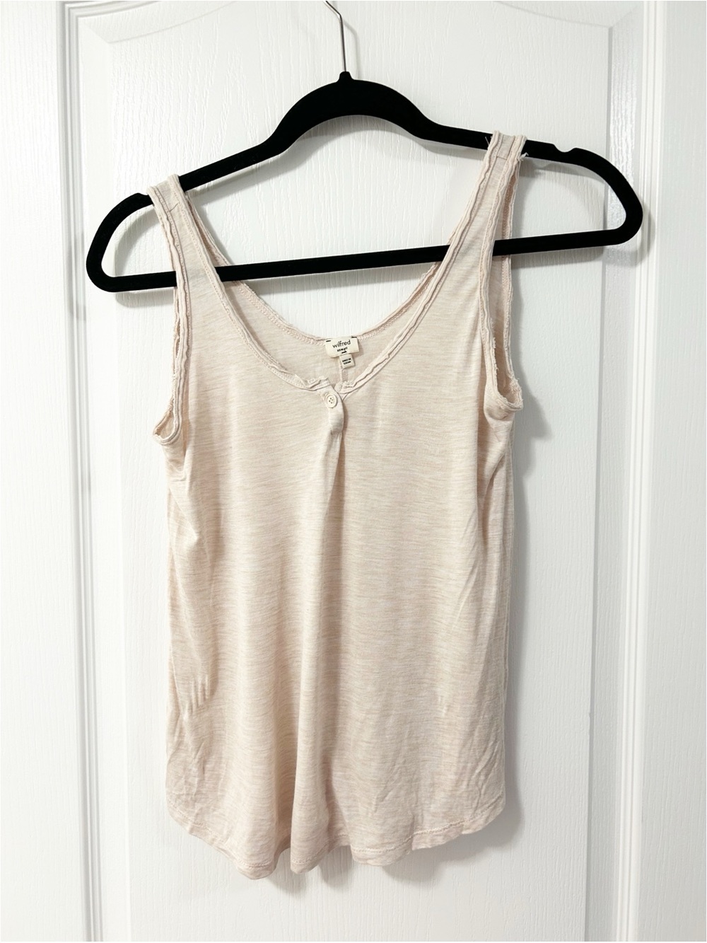 Aritzia Wilfred Tank Top Light Beige Size XS Casual Minimalist neutral Y2K
